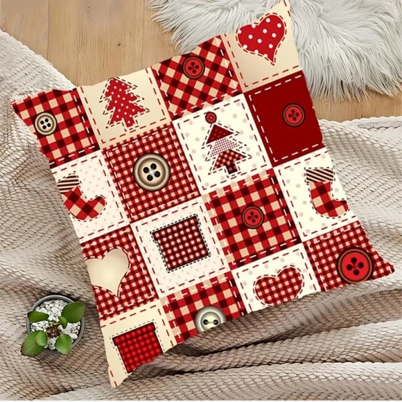NEW! Christmas Patchwork Cushion Cover - Picture 11 of 11